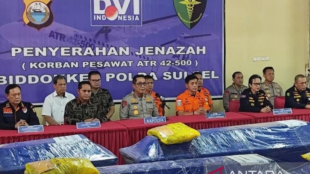 Tim DVI Berhasil Identifikasi Seluruh 10 Korban Kecelakaan Pesawat ATR 42-500 di Pangkep