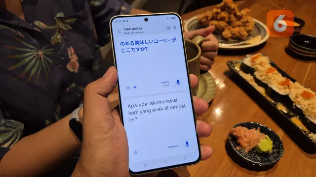 Fitur Interpreter di Samsung Galaxy S25 FE untuk komunikasi langsung dua arah. Liputan6.com/Iskandar