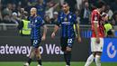 Inter Milan berhasil mencetak gol penyeimbang lewat aksi Federico Di Marco pada menit ke-27. (Gabriel BOUYS/AFP)