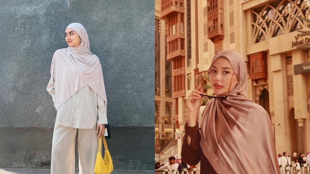 Inspirasi Gaya Hijab Stylish yang Tetap Menutup Dada ala Artis, dari Pashmina Kaos hingga Silk