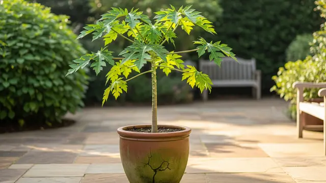 Pohon Pepaya di Pot
