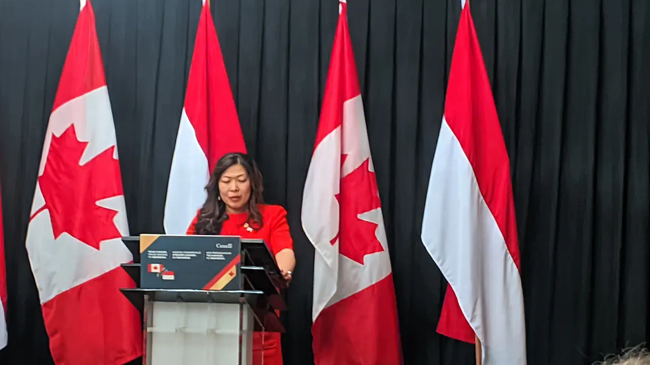 Menteri Promosi Ekspor, Perdagangan Internasional, dan Pengembangan Ekonomi Kanada, Mary Ng, memimpin misi dagang terbesar Kanada ke Indonesia dan Filipina dari 1 hingga 6 Desember 2024. (Bima/Liputan6.com)