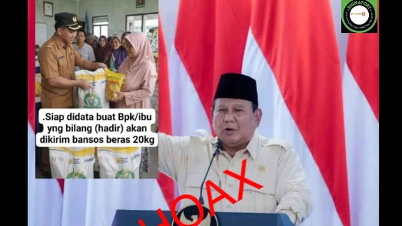 Cek Fakta Liputan6.com menemukan klaim bilang hadir dikirimi bansos pangan beras 20 Kg dan minyak