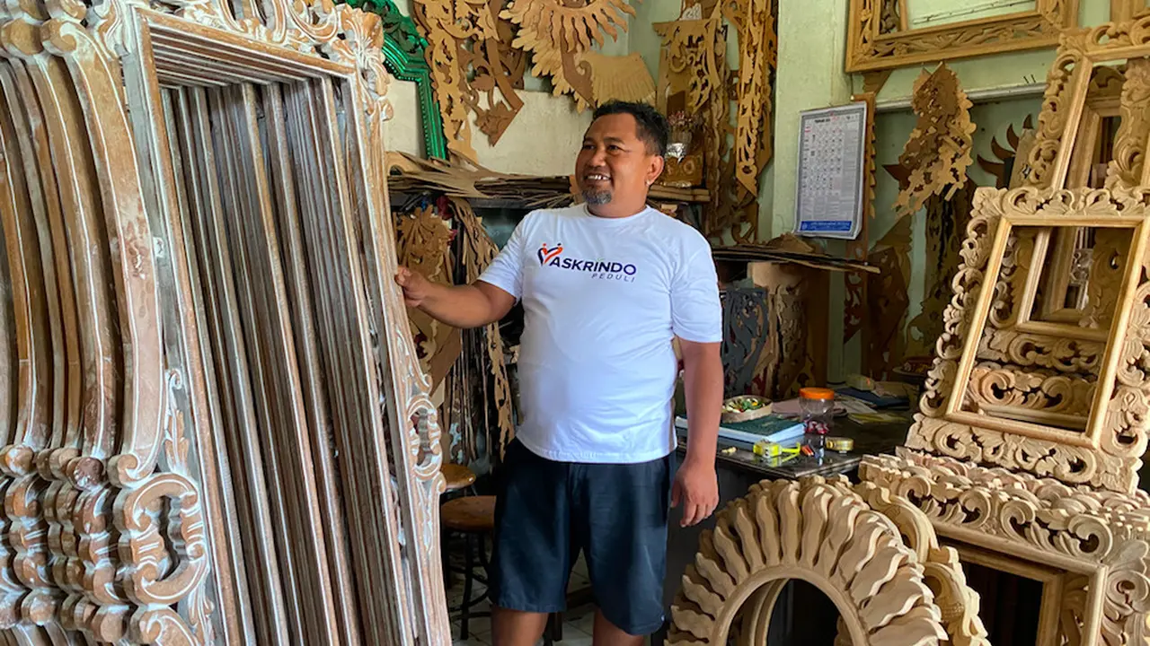 Kisah Pengrajin Kayu di Bali Terpuruk Saat Pandemi, Kembali Bangkit Lewat Pendampingan Askrindo