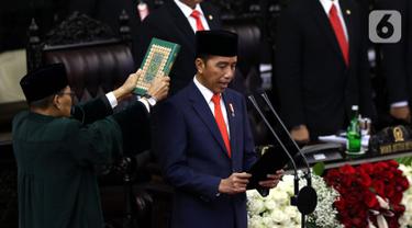 Momen Pelantikan Jokowi-Ma'ruf Amin sebagai Presiden dan Wakil Presiden