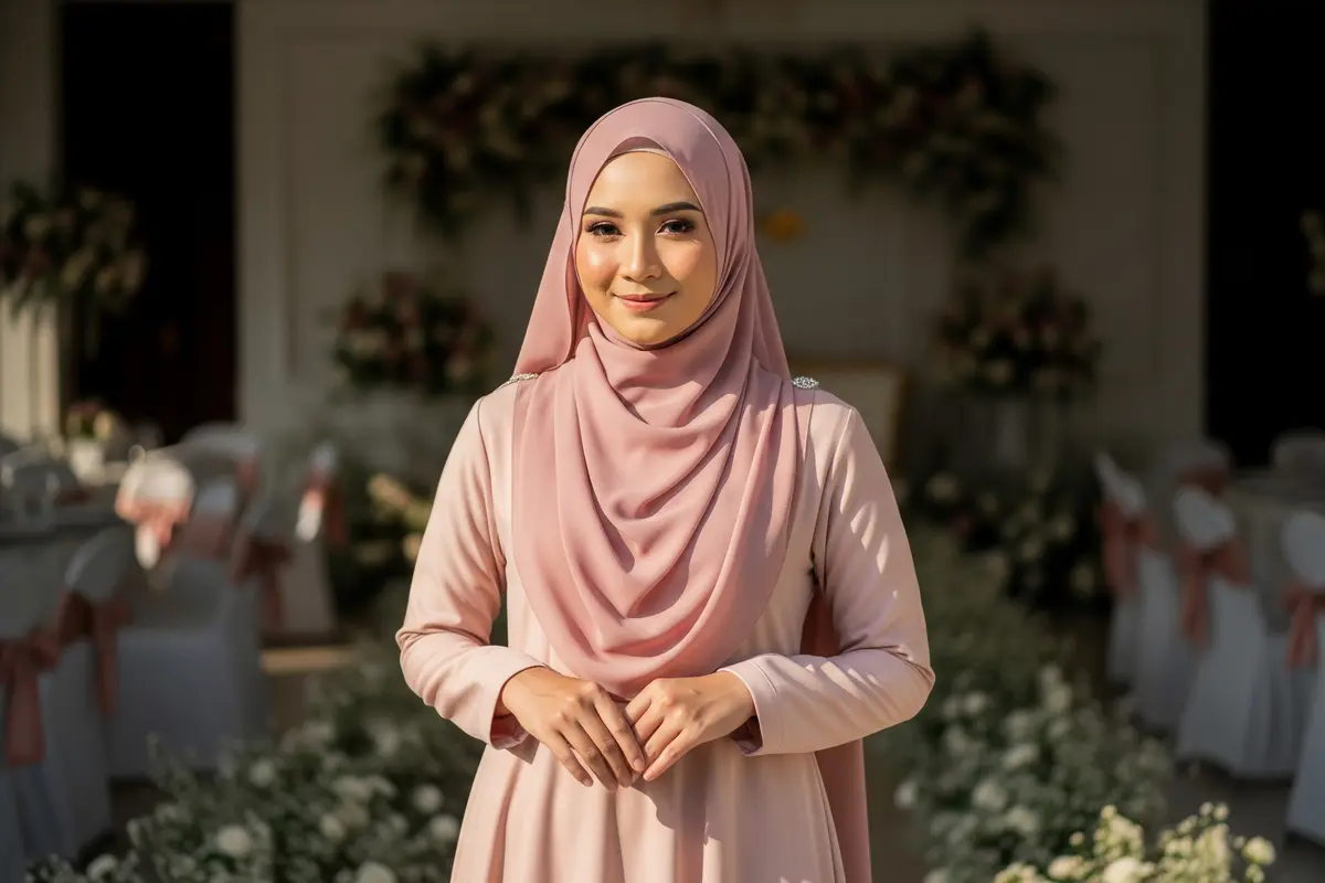 8 Tips Memilih Warna Gamis Syar’i agar Wajah Terlihat Cerah untuk Kondangan Siang