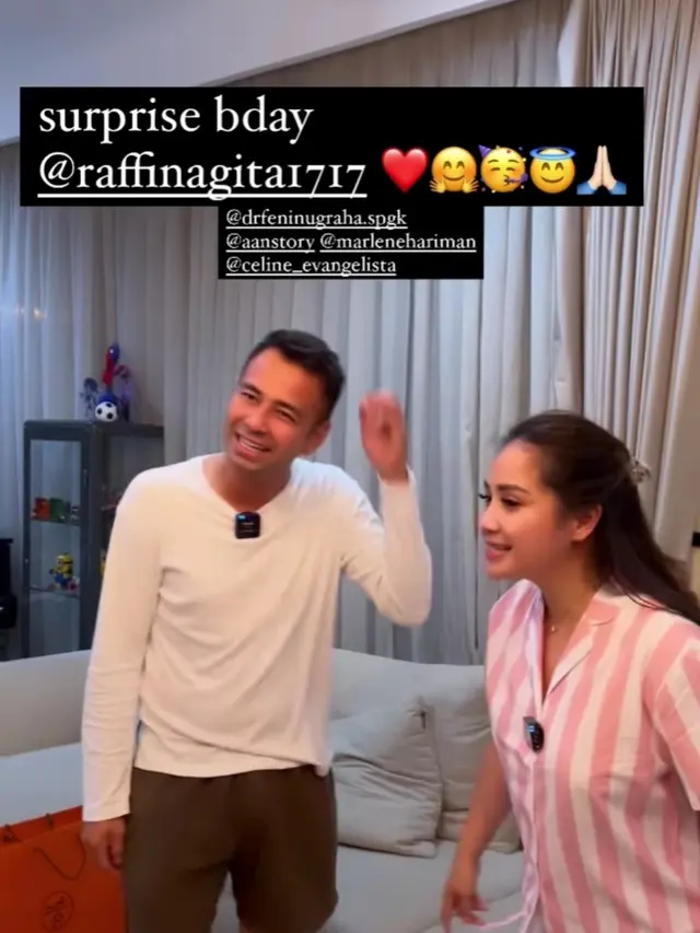 Kejutan ultah Raffi Ahmad ke 36 dan Gigi ke 35 (Foto: Instagram wanda_haraa)