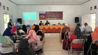 Sosialisasi SP4N-Lapor! di Balai Desa Legai, Kecamatan Batu Sopang, Kabupaten Paser dihadiri masyarakat yang antusias ingin mengetahui kanal laporan yang terintegrasi tersebut.