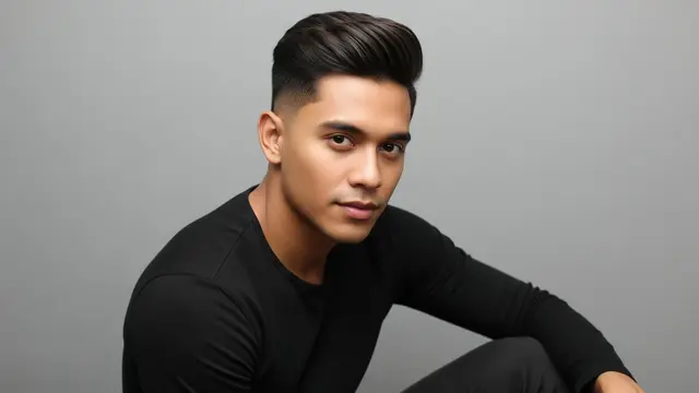 Rambut Pria Two Block Pendek Semi Undercut