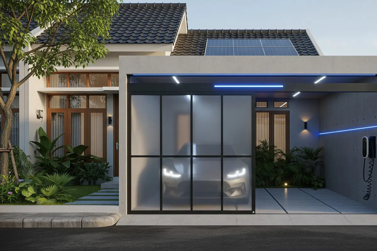 9 Model Carport Tertutup dengan Pintu Geser Otomatis, Solusi Modern Keamanan Rumah