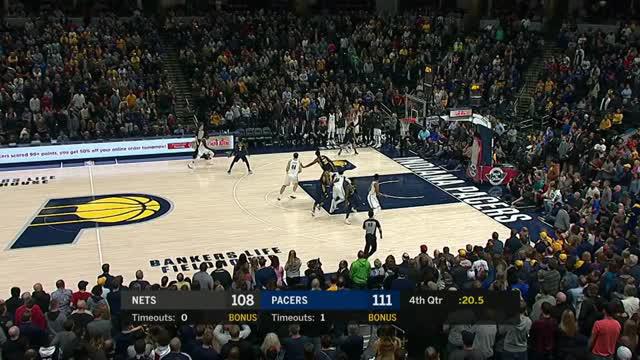 Berita video game recap NBA 2017-2018 antara Indiana Pacers melawan Brooklyn Nets dengan skor 123-119.