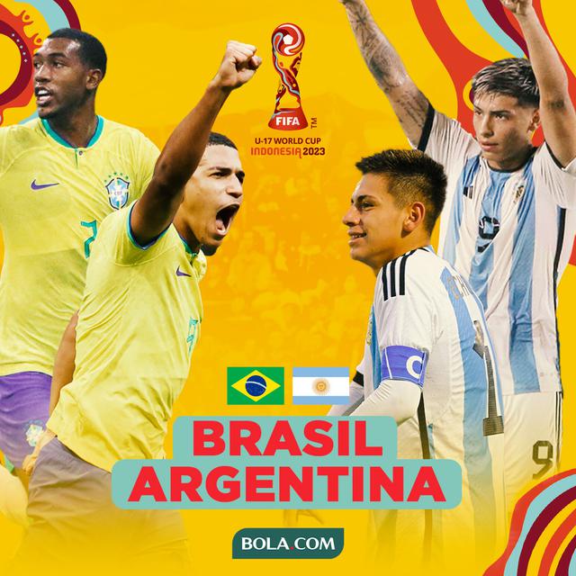 Perempat Final Piala Dunia U-17 - Brasil Vs Argentina_Duel Pemain