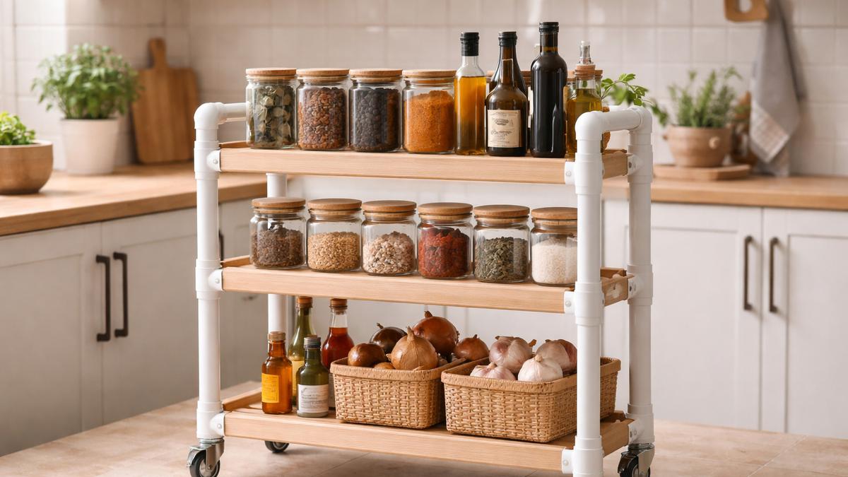 Cara Membuat Rak Bumbu Dapur dari Pipa PVC, Kuat dan Awet