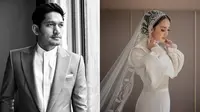 Momen Pernikahan Ibnu Jamil dan Ririn Ekawati. (Sumber: Instagram.com/riomotret dan Instagram.com/hiantjen)