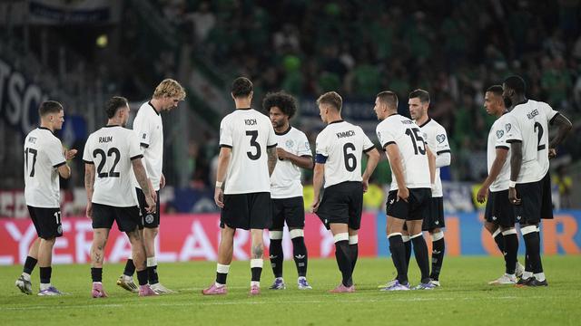 Skuad Jerman bersiap menghadapi Irlandia Utara di laga kedua Grup A Kualifikasi Piala Dunia 2026 zona Eropa di RheinEnergieStadion, Senin (08/09/2025). (AP Photo/Martin Meissner)