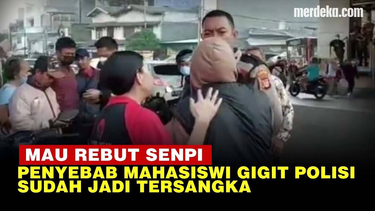 VIDEO: Fakta-Fakta Mahasiswi Ngamuk Gigit dan Coba Rebut Senjata Perwira Polisi