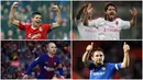 Berikut ini pemain bernomor punggung 8 paling legendaris sepanjang masa. Diantaranya, Steven Gerard, Frank Lampard dan Andres Iniesta. (Foto Kolase AFP)