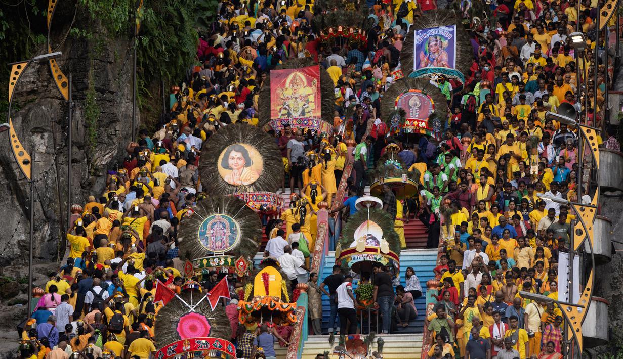 Foto Semarak Perayaan Thaipusam Umat Hindu Di Malaysia Global Liputan6 Com