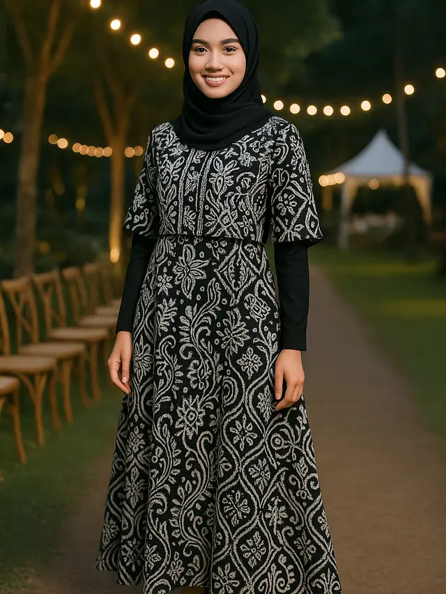 13 Model Baju Batik Syari Modern Anti Terlihat Tua saat Kondangan Outdoor, Tampilan Fresh dan Percaya Diri