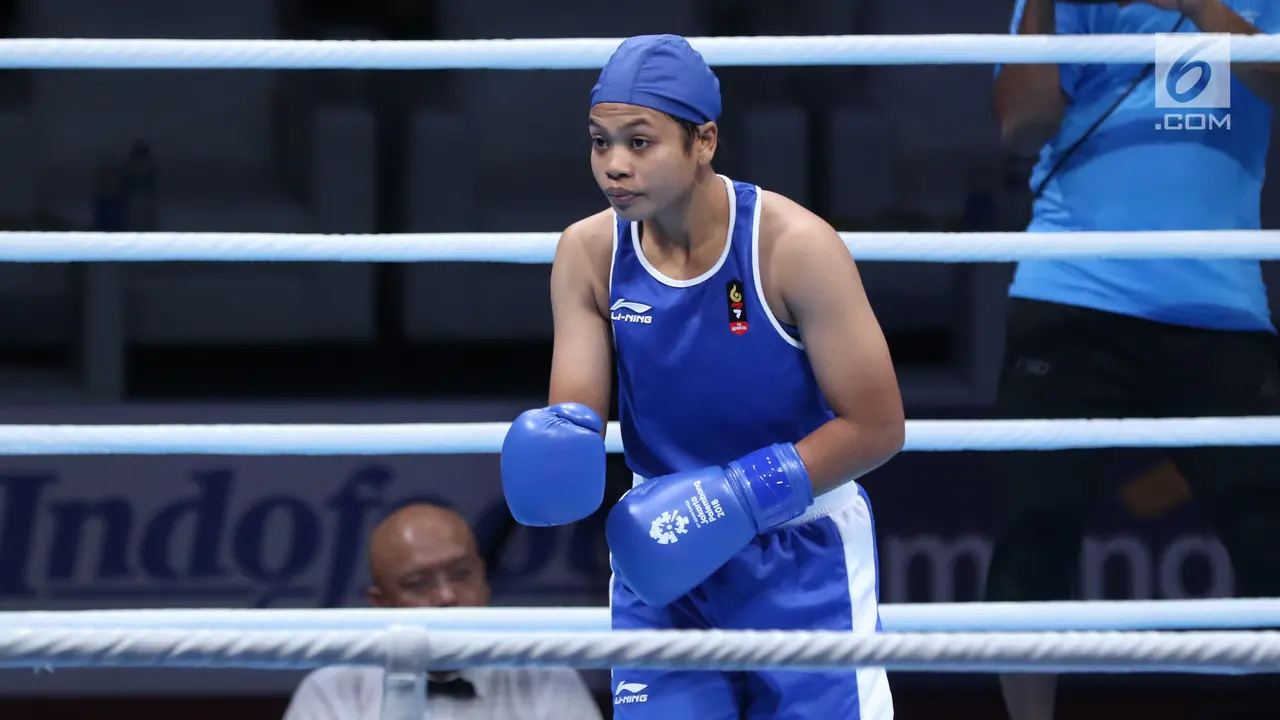 Petinju Putri Indonesia Huswatun Hasanah Raih Perunggu