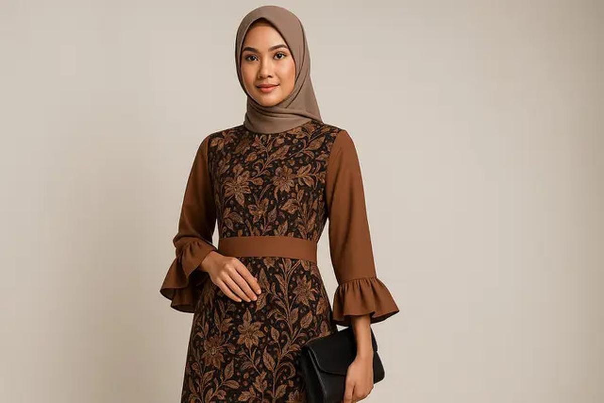 7 Model Gamis Batik Kombinasi Rempel 2025, Anggun dan Cocok untuk Berbagai Acara