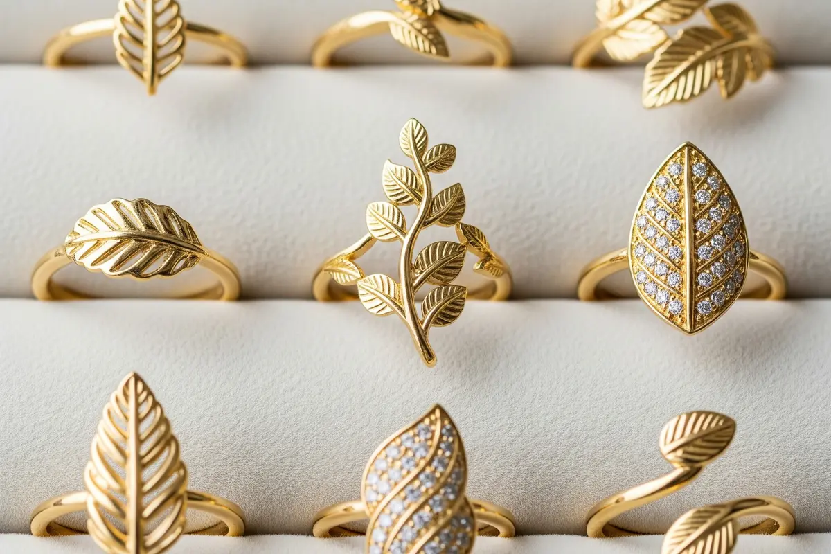 Model Cincin Emas Daun