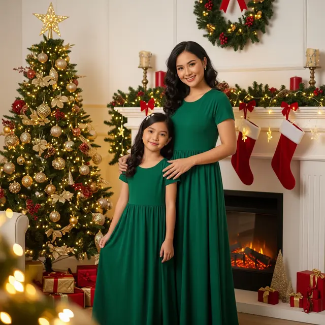 Dress Natal Hijau 2025 (Image by Gemini AI)