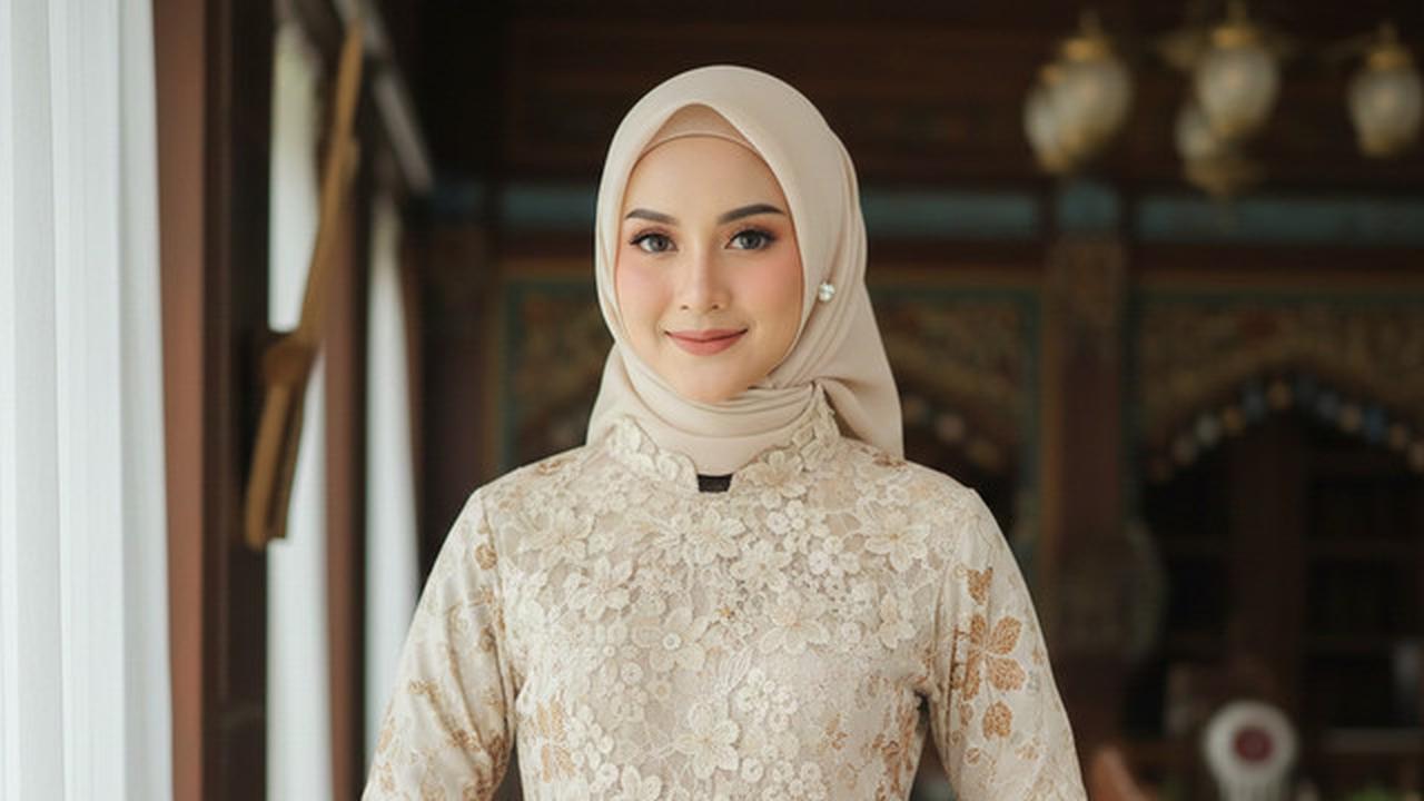 10 Gamis Batik Brokat Warna Netral Favorit 2026, Cocok untuk Berbagai Acara