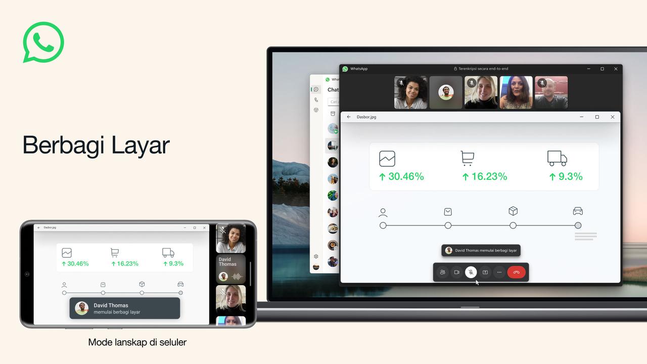 Meta Rilis Fitur Share Screen WhatsApp di HP Android hingga iPhone