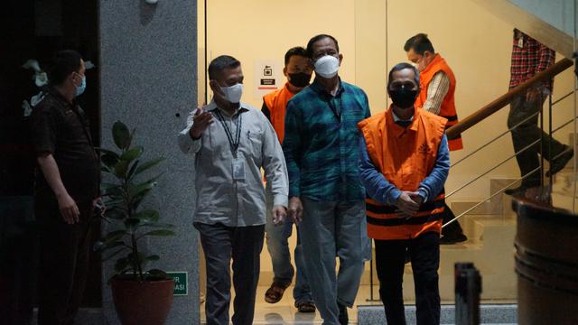 KPK menetapkan Rektor Unila Karomani dan tiga orang lainnya sebagai tersangka dugaan suap penerimaan mahasiswa baru. (Sumber Foto: KPK)