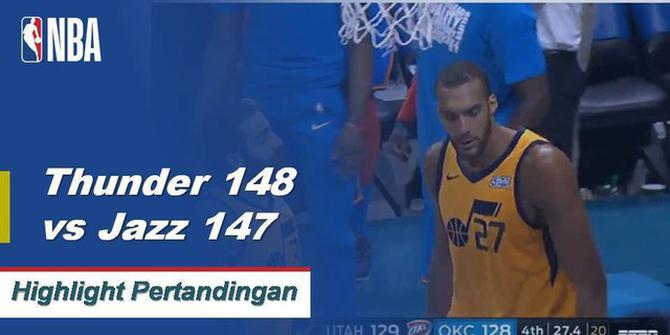 Cuplikan Pertandingan NBA  : Thunder 148 vs Jazz 147