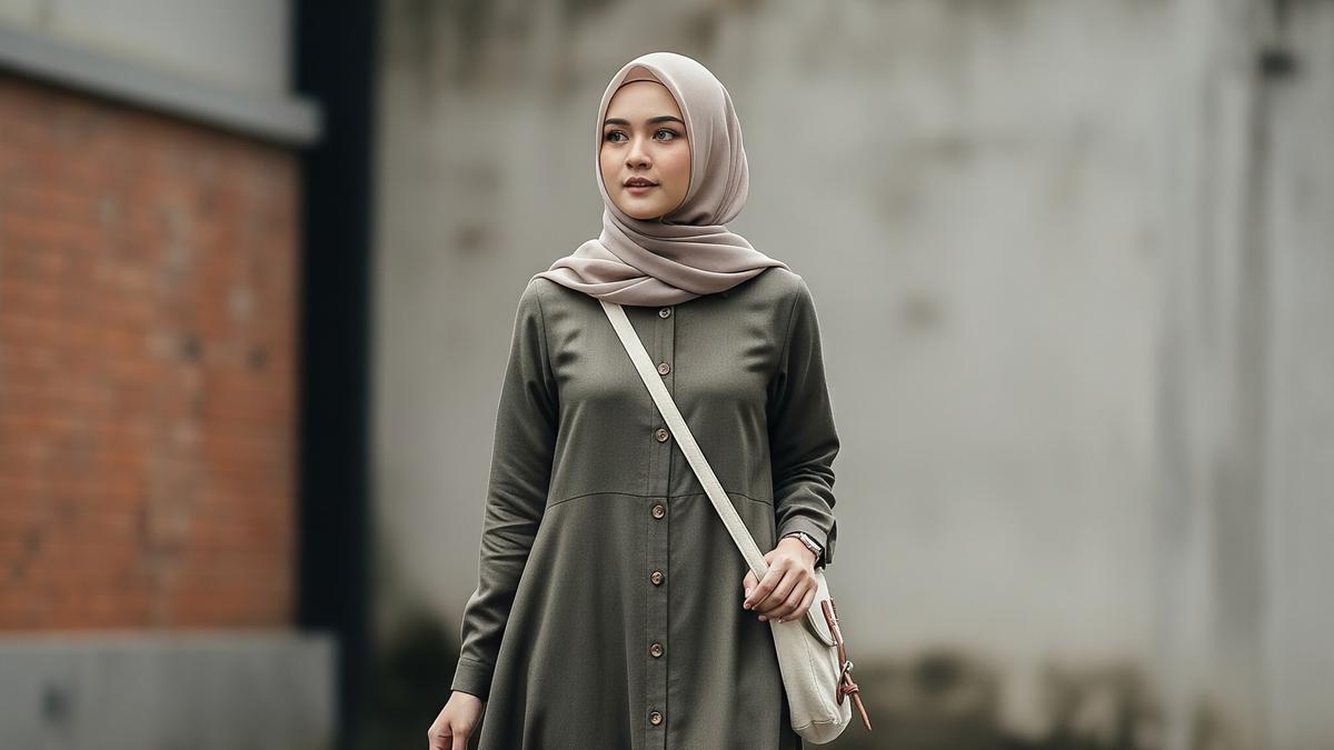 9 Model Gamis Simple Kekinian untuk Cewek Tomboy, Nyaman dan Modis