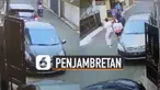 Terekam kamera cctv aksi penjambretan tas di Kawasan Komplek Duren Sawit Baru, Jakarta Timur.