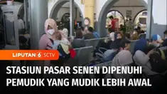 Dua pekan jelang hari raya Idul Fitri, Stasiun Pasar Senen, Jakarta Pusat, sudah ramai oleh ribuan pemudik. Hingga Jumat siang, hampir separuh tiket keberangkatan arus mudik lebaran ke berbagai kota di Jawa Tengah dan Jawa Timur, sudah ludes terjual.