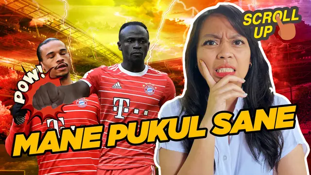 Cover untuk video Scroll Up berjudul "Ruang Ganti Bayern Munchen Panas, Sadio Mane vs Leroy Sane). (Bola.com/Adreanus Titus)