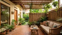 9 Inspirasi Area Santai Belakang Rumah dengan Sekat Semi Terbuka, Nyaman dan Tetap Sejuk
