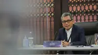 Direktur Utama BRI, Sunarso saat Konferensi Pers Virtual Pemaparan Kinerja Keuangan Triwulan II Tahun 2020 via Zoom, 19 Agustus 2020.