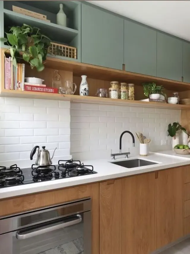 Kitchen Set Japandi Hijau Pastel