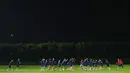 Pemain Kroasia melakukan latihan jelang laga melawan Argentina pada laga semi final Piala Dunia 2022. (AP Photo/Petr David Josek)
