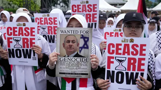 Ribuan Orang Gelar Unjuk Rasa di Depan Kedubes AS Peringati 100 Hari Genosida Gaza