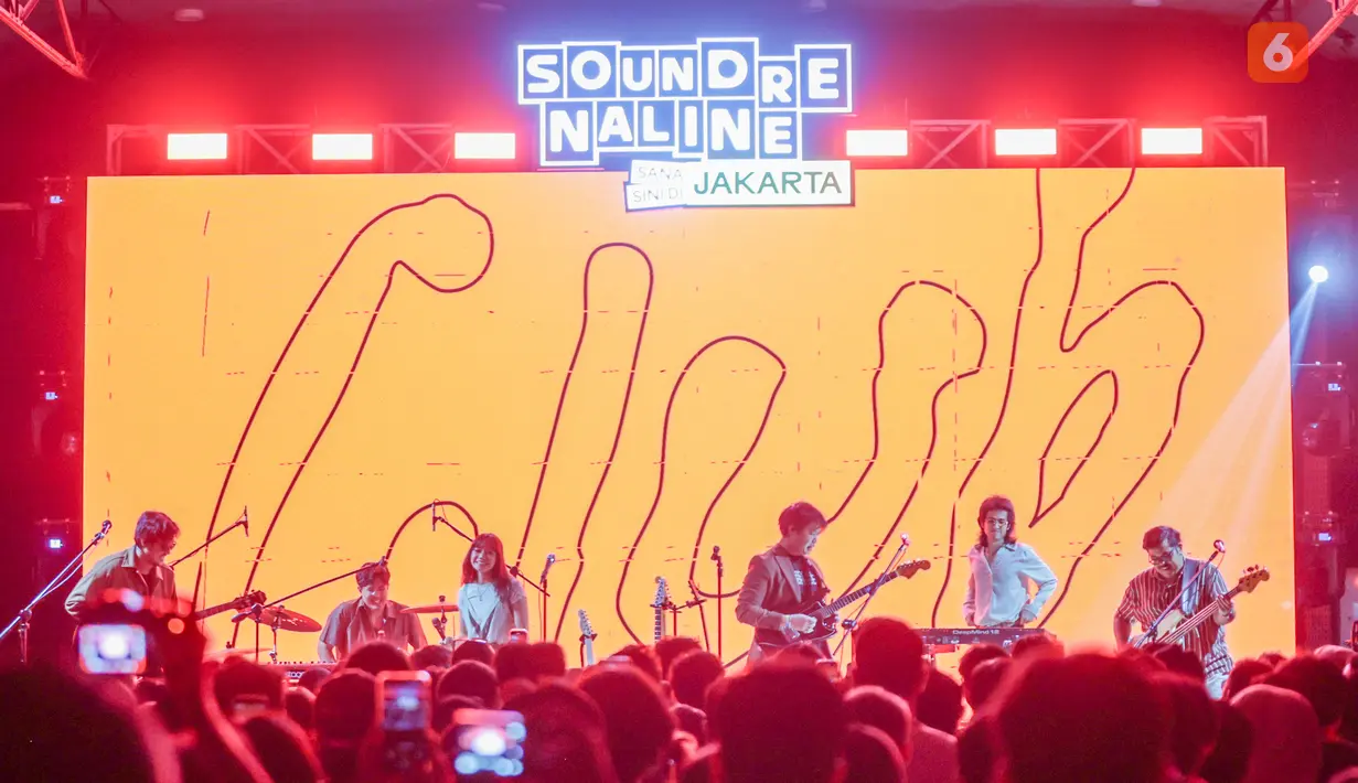 Band Reality Club kembali tampil di Soundrenaline 2026 mengajak gitaris dari Last Dinosaurus. (KLY/Budy Santoso)