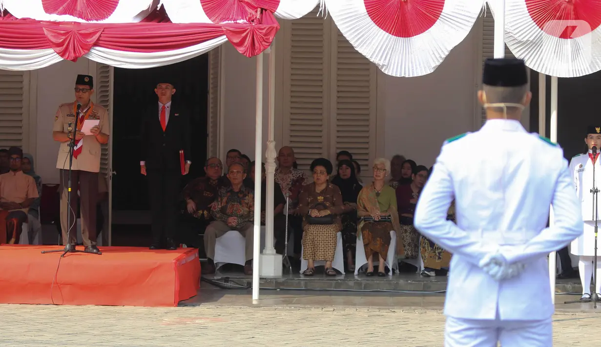 Acara yang berlangsung di halaman Museum Sumpah Pemuda, Jakarta Pusat itu dihadiri oleh ratusan pelajar dan peserta umum. (Liputan6.com/Herman Zakharia)
