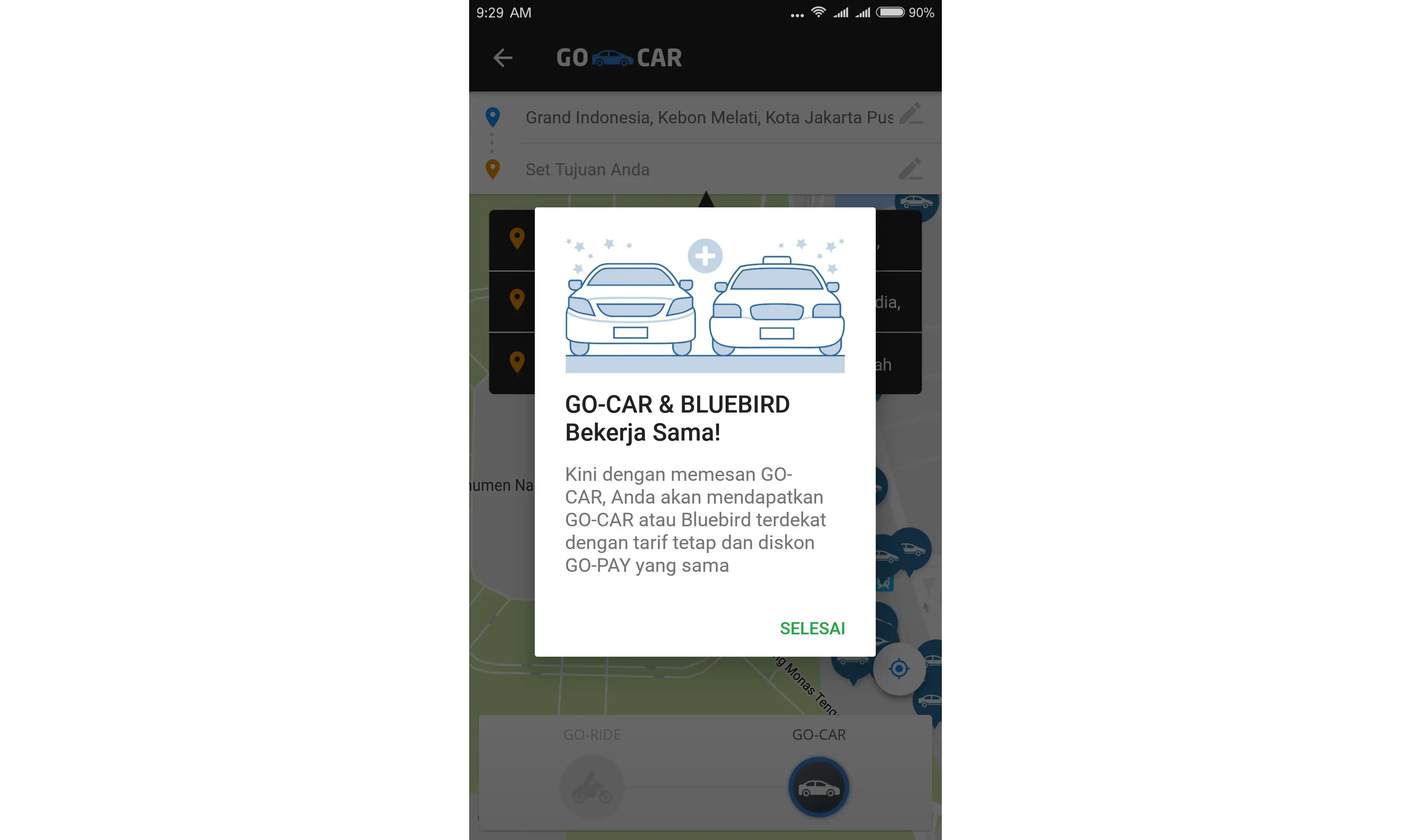 Taksi BlueBird sudah bisa dipesan melalui aplikasi Go-Jek.