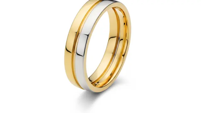 Model Cincin Emas Minimalis Dua Warna yang Tampak Mewah Meski Simpel