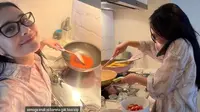 Prilly Latuconsina masak untuk berbuka puasa (sumber: Instagram/prillylatuconsina96)