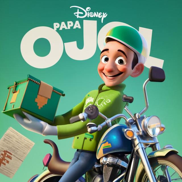 Poster Film ala Disney Pixar dengan AI