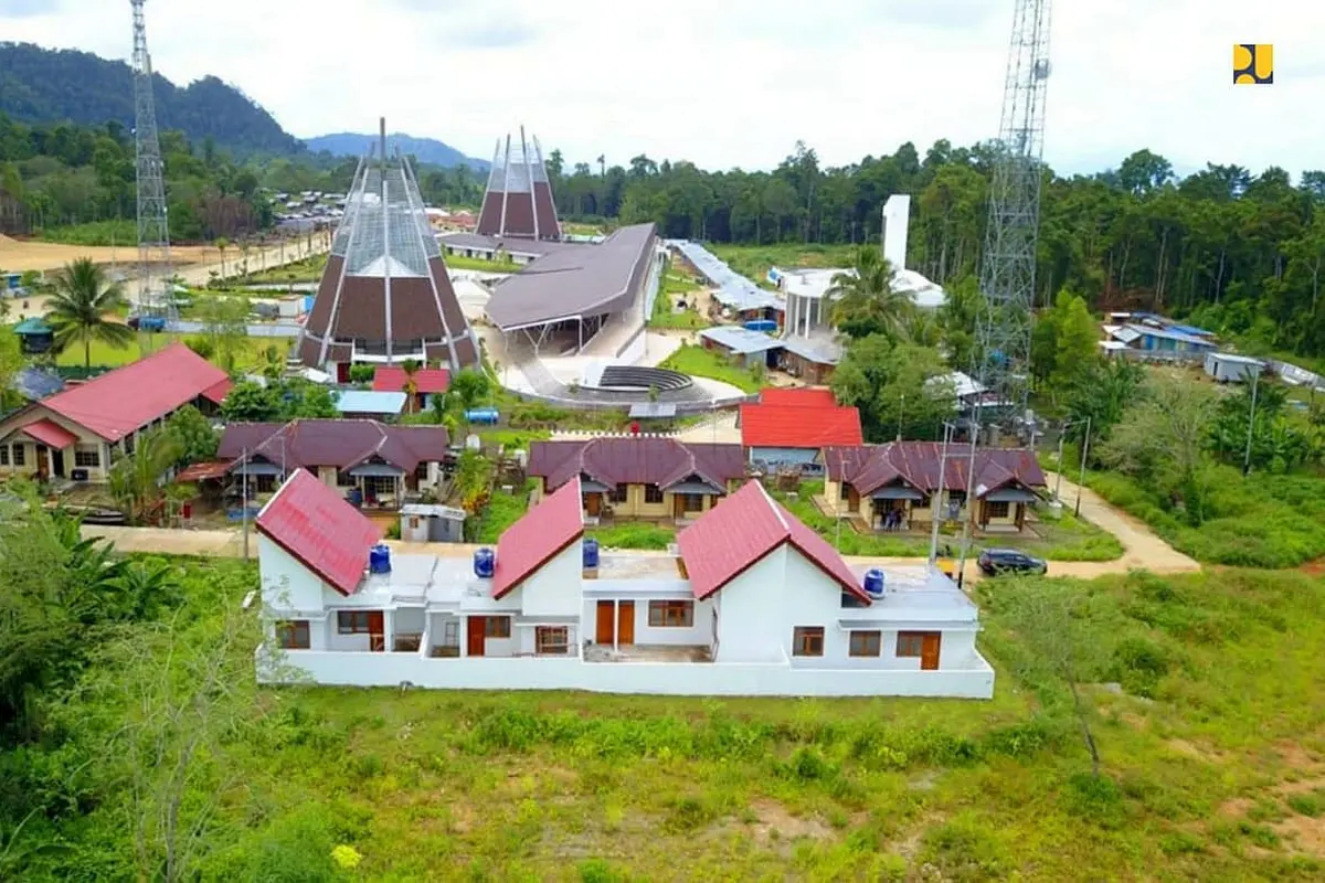 Pos Lintas Batas Negara (PLBN) Terpadu Skouw yang berada di Distrik Muara Tami, Kota Jayapura, Papua. (Foto: Kementerian PUPR)