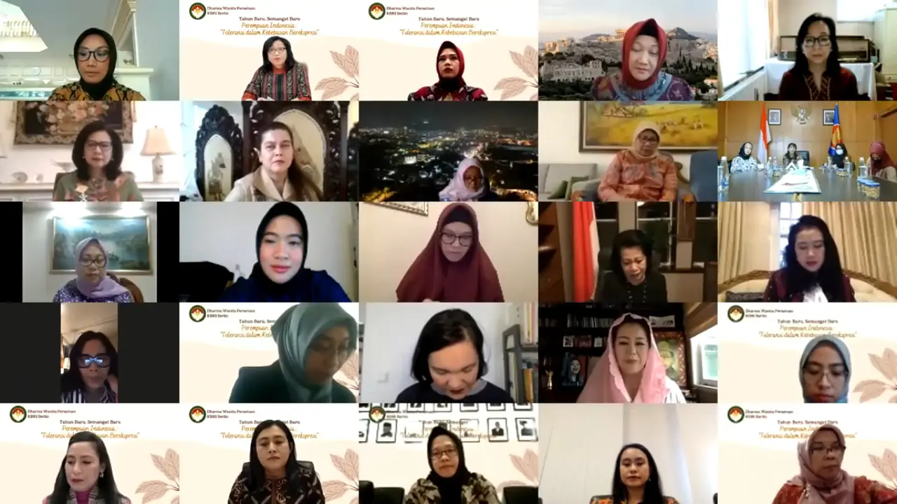 KBRI Berlin dan DWP KBRI Berlin selenggarakan seminar daring dengan tema "Perempuan Indonesia: Toleransi dalam Kebebasan Berekspresi"
