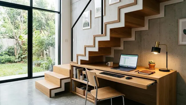 Desain Tangga Rumah Minimalis/AI Generated