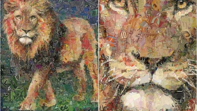 Seniman Ini Gunakan Uang Jadi Mozaik Hewan, 6 Hasilnya Bikin Takjub